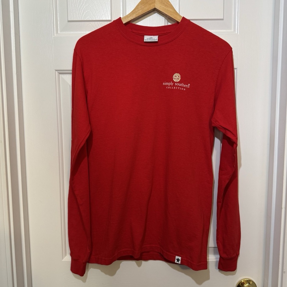 Simply Southern Believe Santa Claus Long Sleeve T-Shirt Adult Small 100% Cotton - Picture 2 of 11